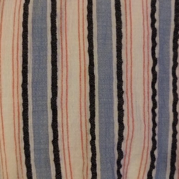 Blue & Red Striped Long Sleeve Button Down Shirt - Picture 4 of 4